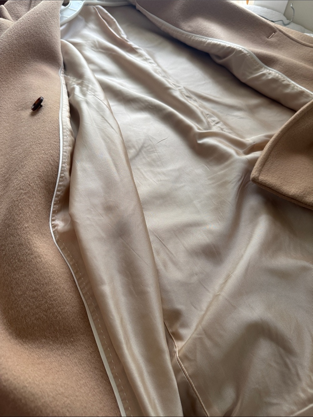 J. McLaughlin Camel Wool Cashmere Double-Breasted Coat S - Picture 8 of 9